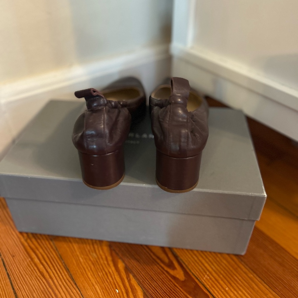 Everlane Dark Wine Leather Women's Flats - Picture 3 of 5